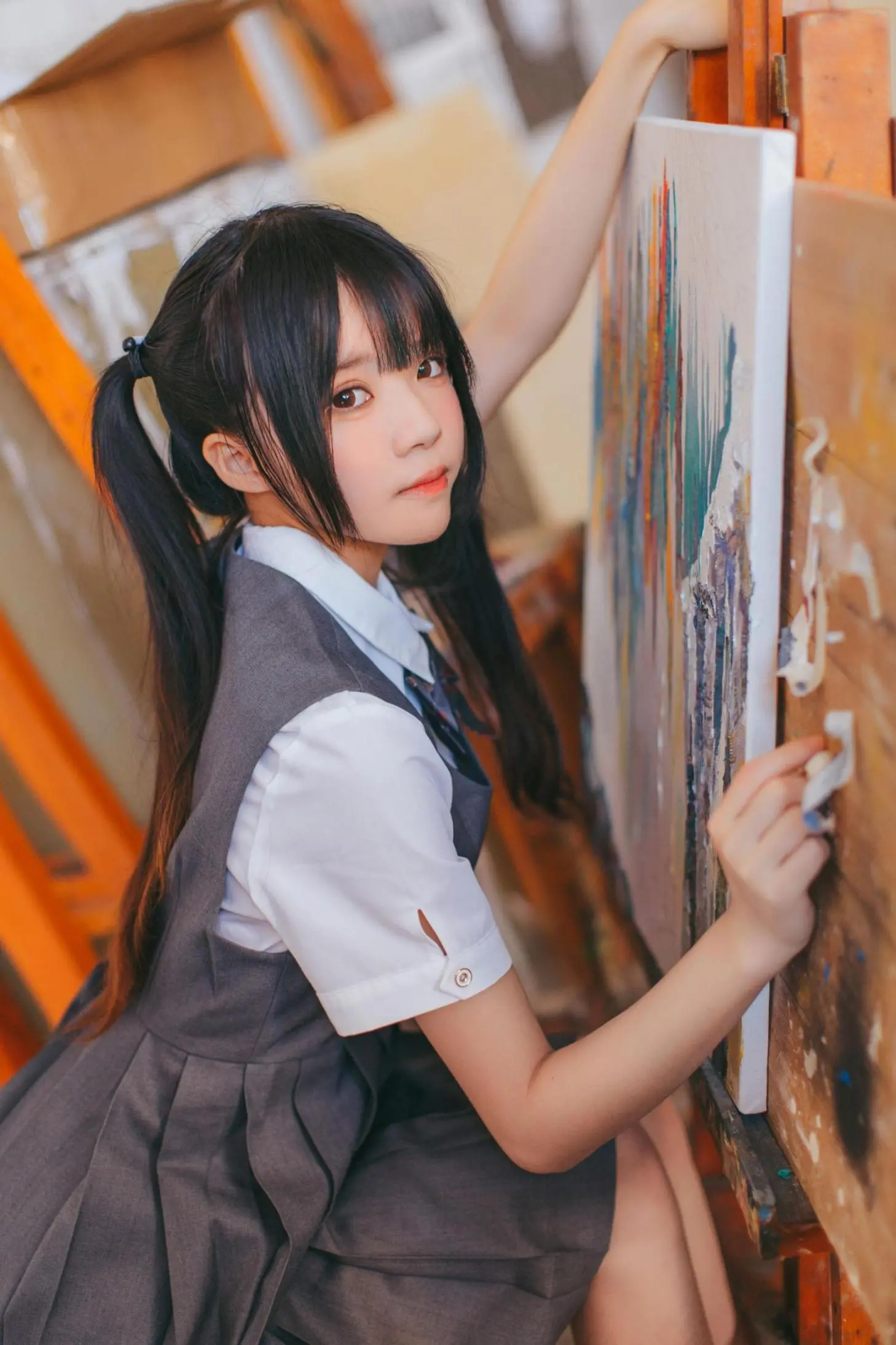 桜桃喵 画室少女