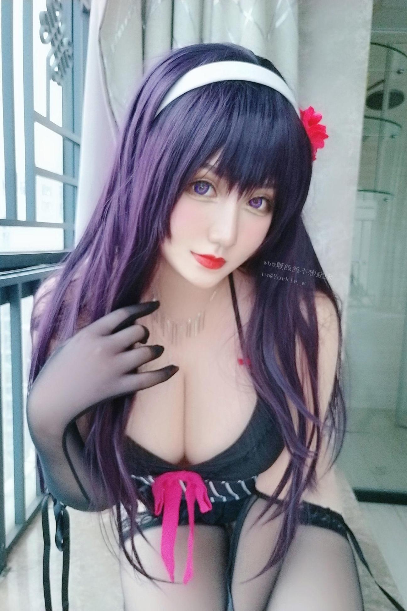 [网络美女] 夏鸽鸽不想起床 霞之丘诗羽 高清手机美女壁纸